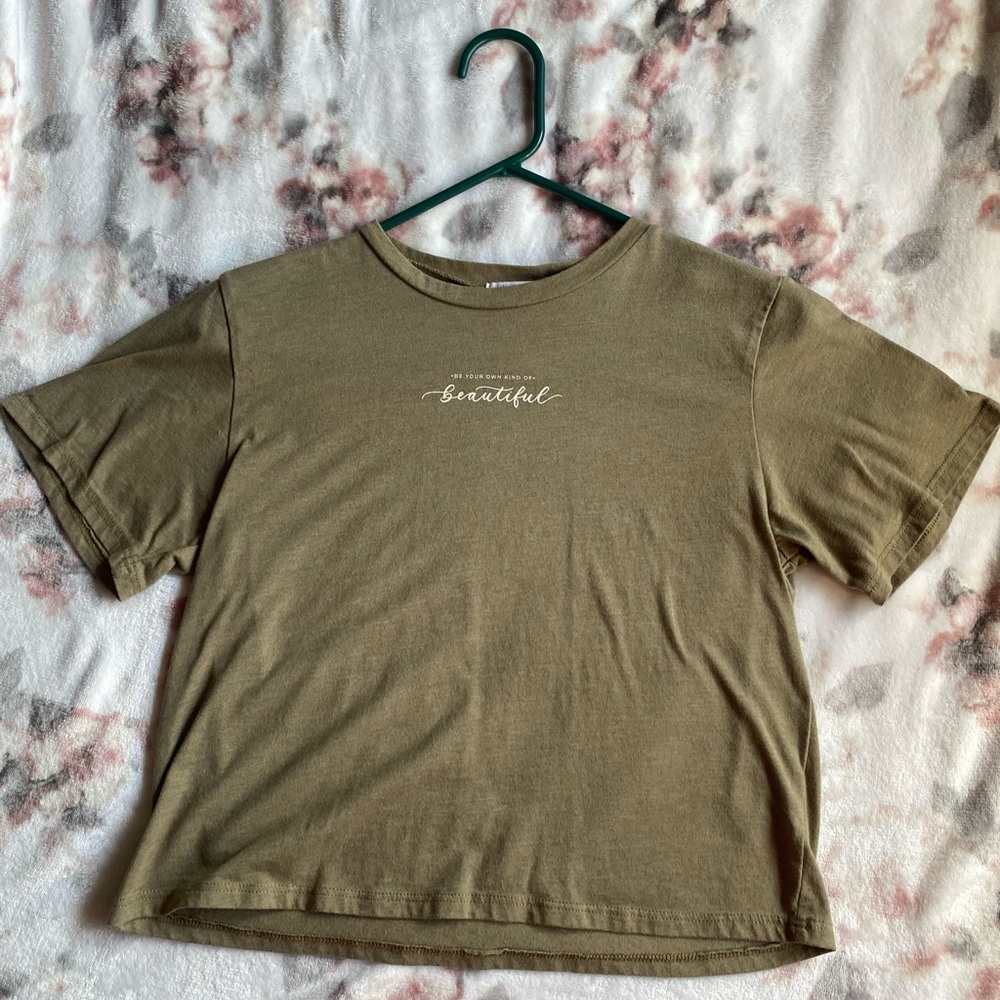 Olive Green Crop Top